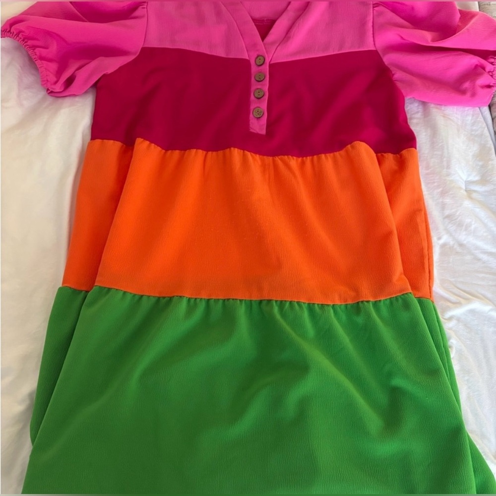 Colorful Block Dress - Picture 2 of 3